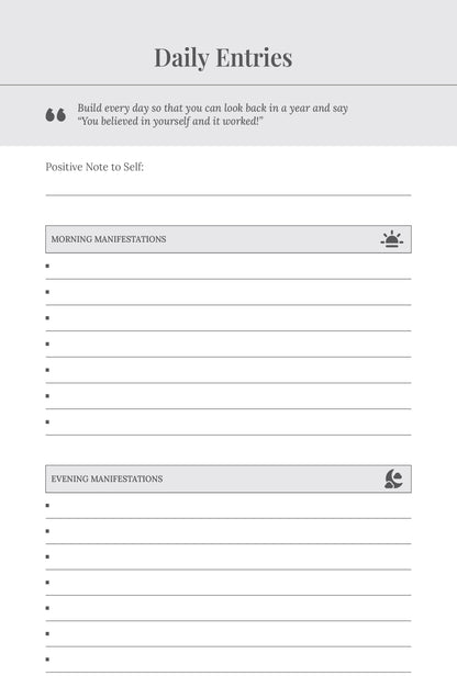 Manifestation journal